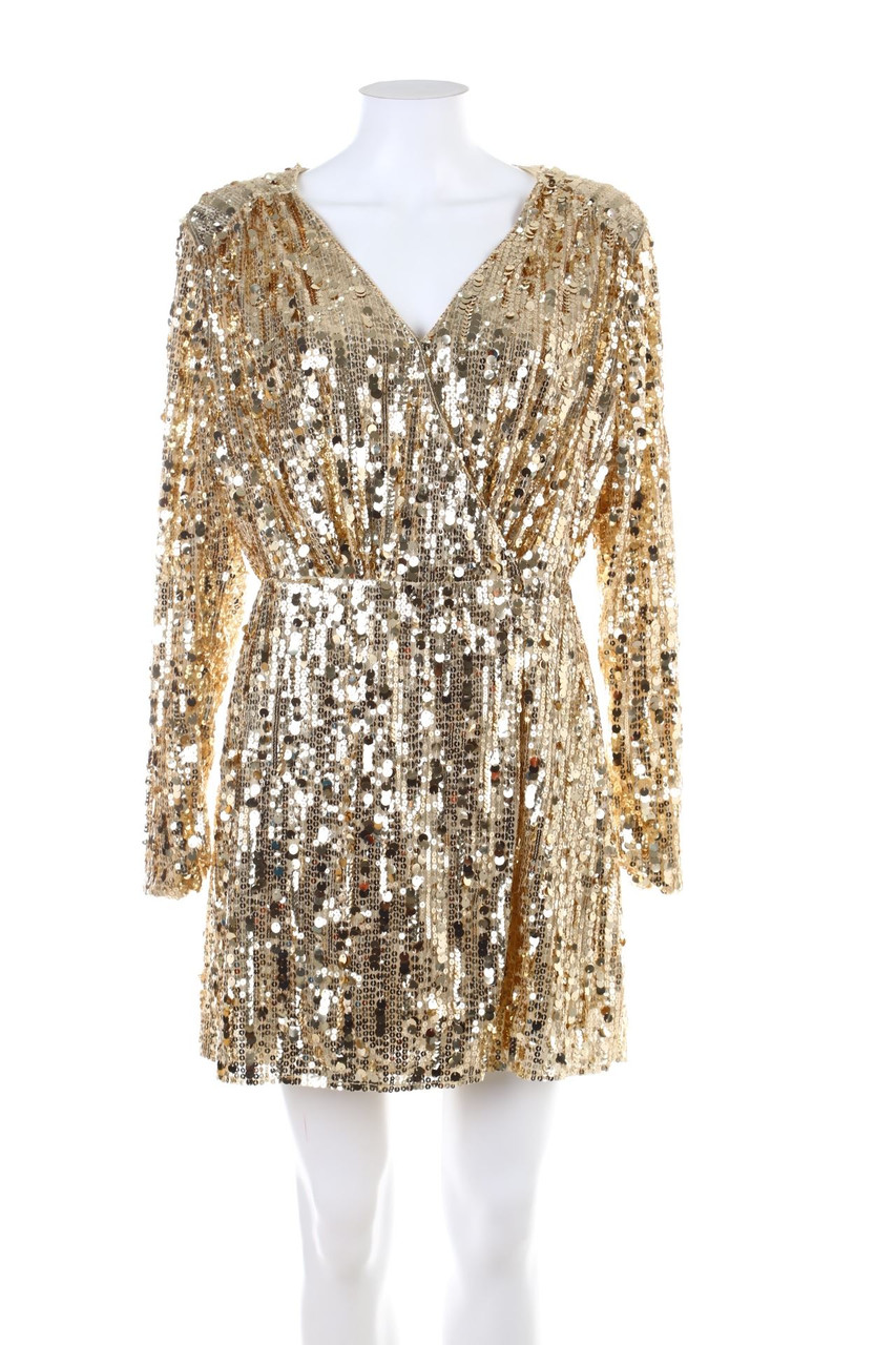 H&M - Pailletten-Wickelkleid - M