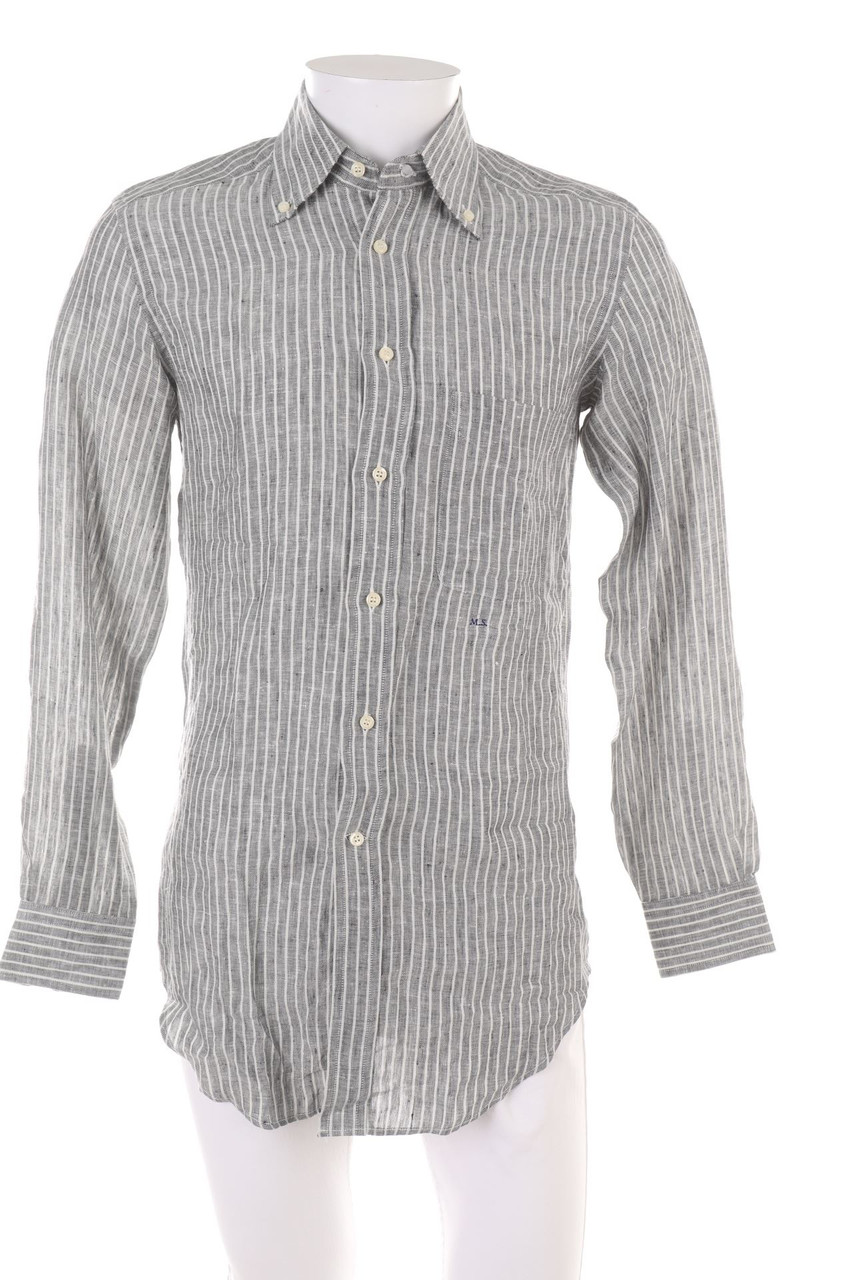 SECONDHAND - Leinen-Hemd mit Streifen - S