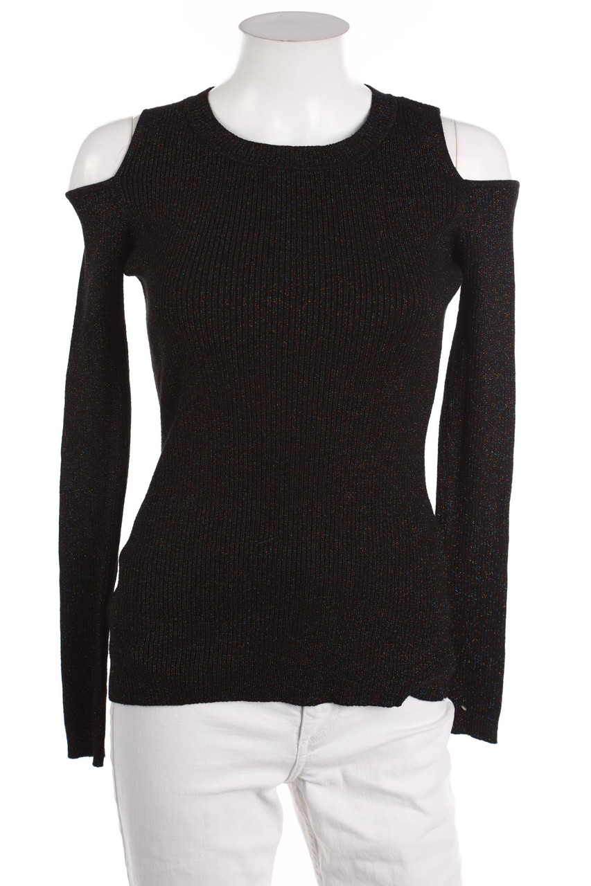 SECONDHAND - Glitzer-Longsleeve-Shirt mit Cut-outs - ONE SIZE