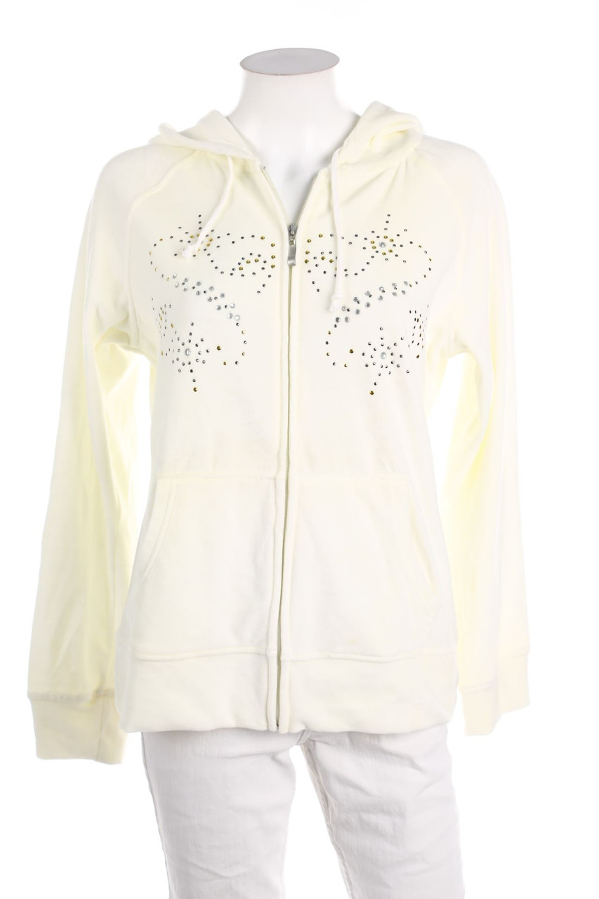 COLOURS OF THE WORLD - Y2K-Hoodie-Sweatjacke mit Strass-Steinen - 2XL