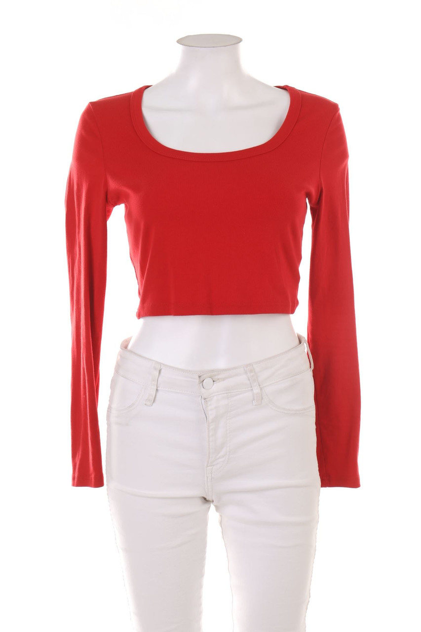 SHEIN - Cropped-Longsleeve-Shirt - M