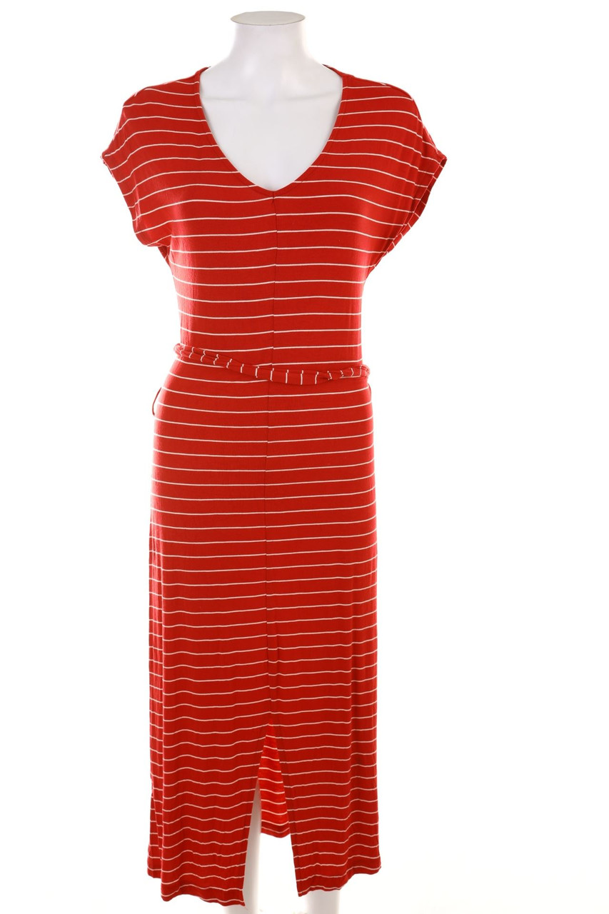 MANGO - Streifen-Midikleid - S