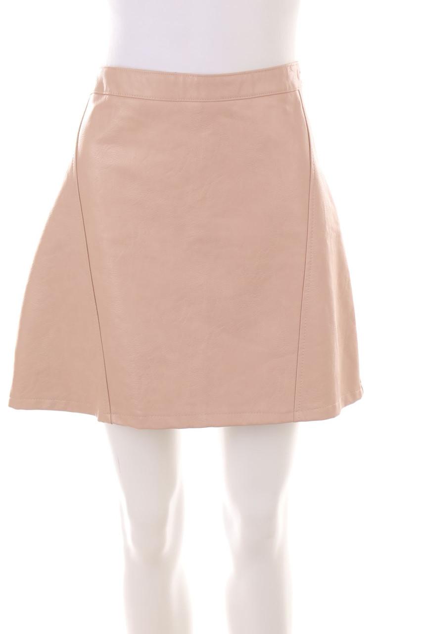 ZARA - Faux Leather-Mini-Rock - L