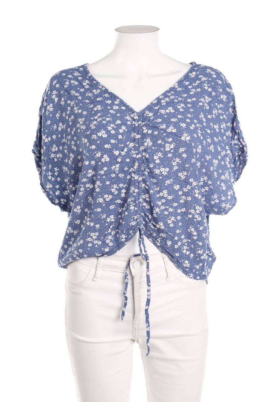 C&A - Kurzarm-Bluse mit Blumen-Print - 2XL