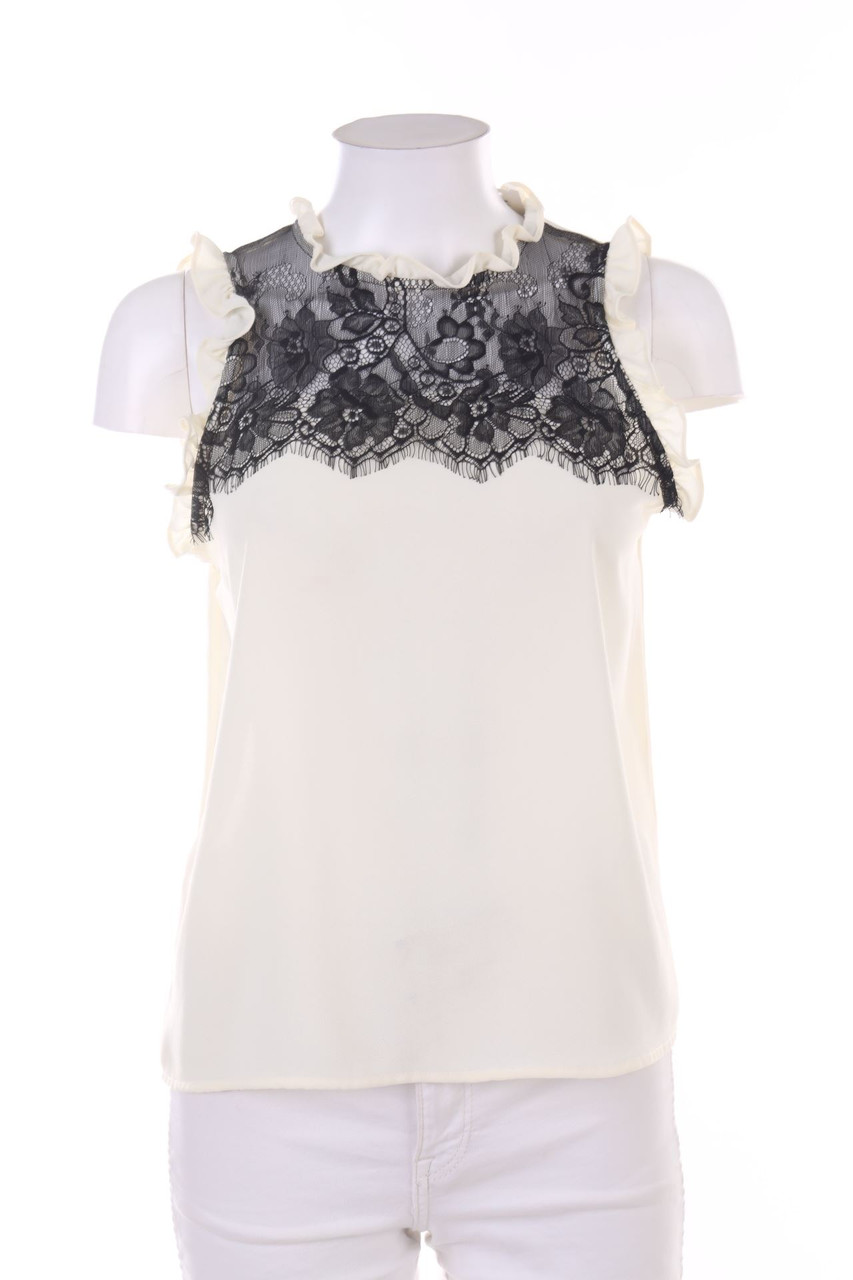 ZARA - Blusentop mit Spitze - S