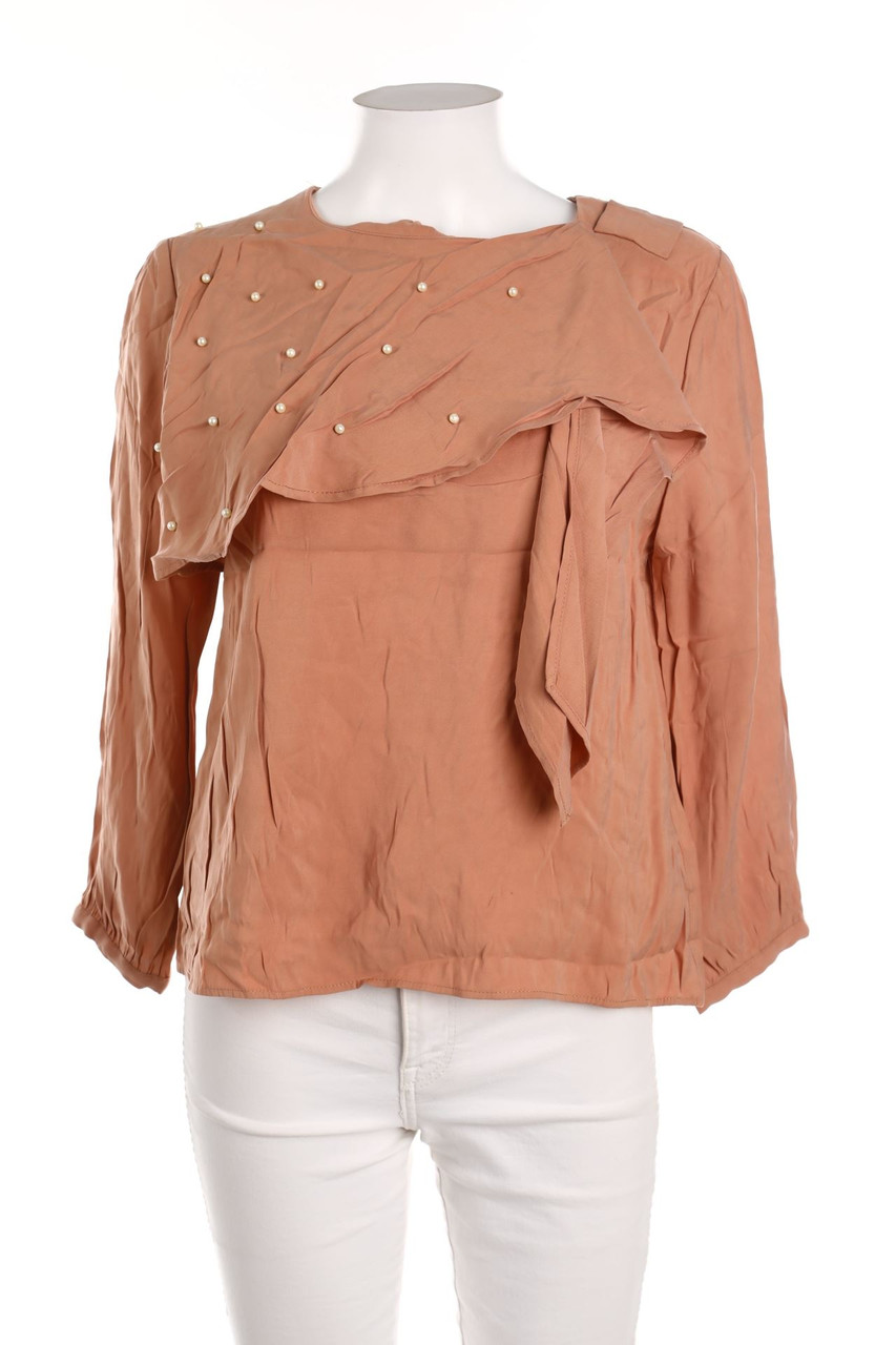 ZARA - Bluse mit Perlen - M