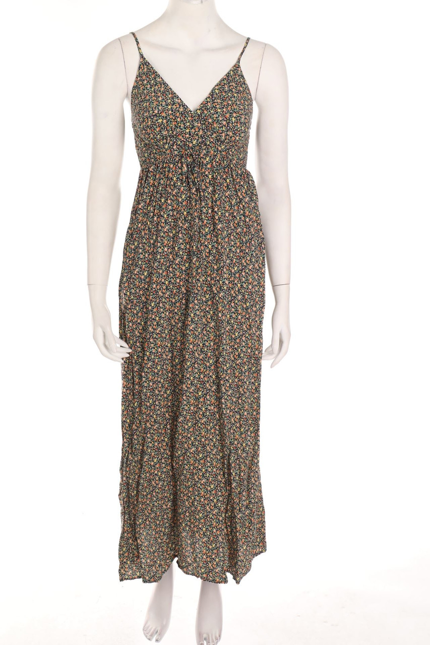 SECONDHAND - Maxi-Kleid mit Blumen-Print - L