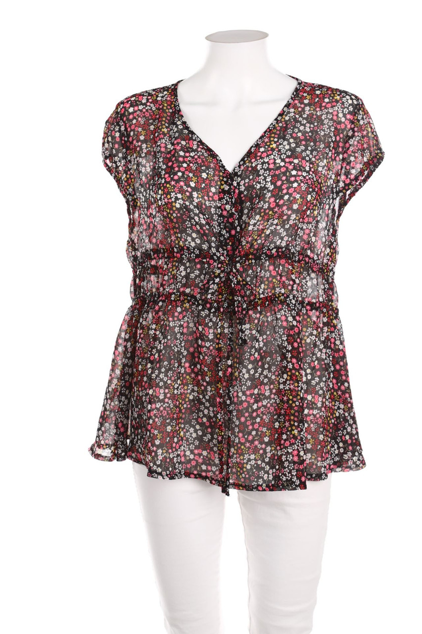 SURE - Kurzarm-Bluse mit Blumen-Print - L