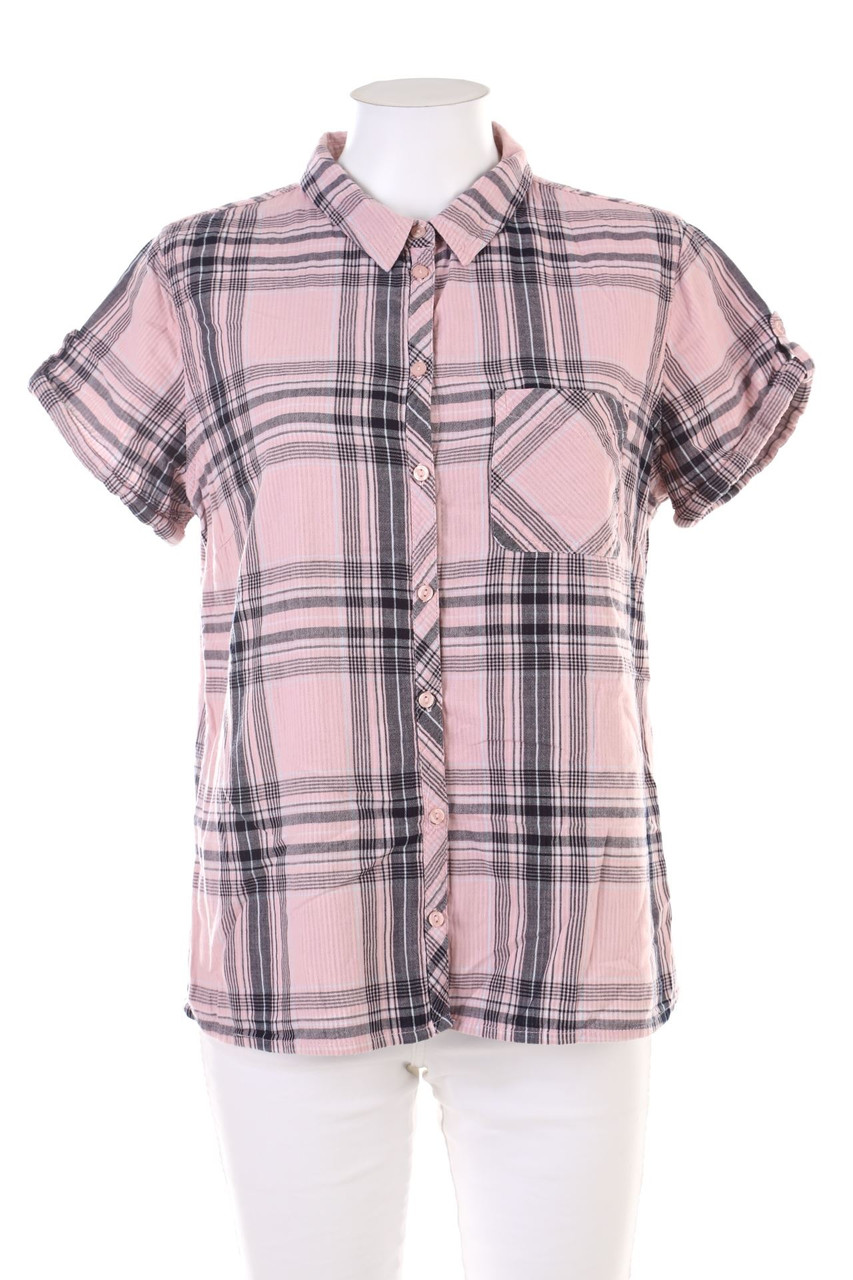 Livre - Kurzarm-Baumwoll-Bluse - L