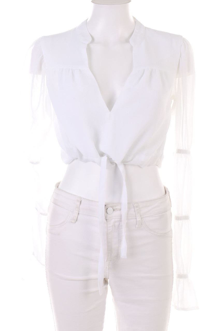 NA-KD - Cropped-Kurzarm-Bluse - XS