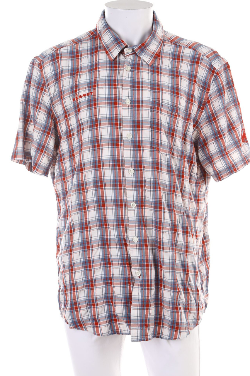 MAMMUT - Kurzarm-Hemd mit Karo-Muster - 2XL