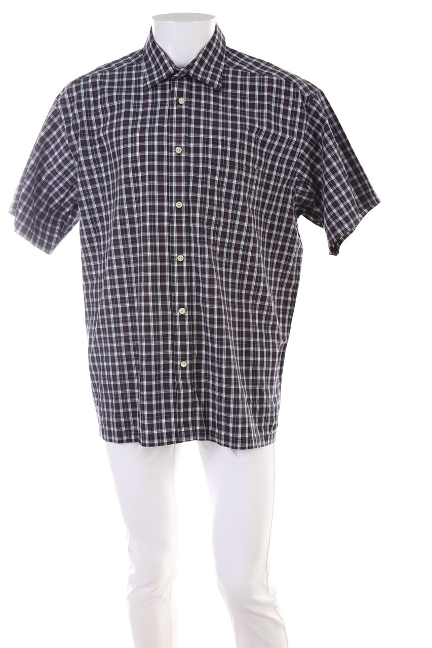TCM - Kurzarm-Hemd mit Karo-Muster - XL