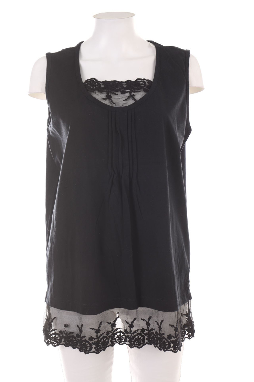 Ohne Label - Blusentop mit Spitze - XL