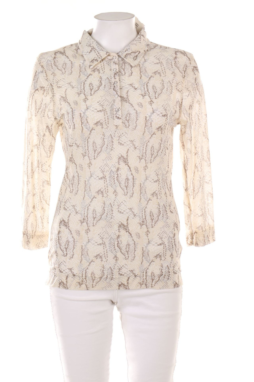 Ohne Label - Langarm-Polo-Shirt aus Mesh - L