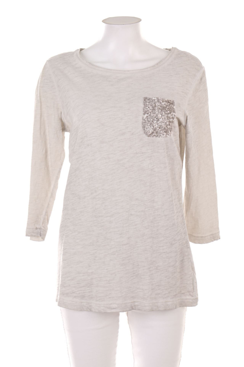 Ohne Label - 3/4-Arm-Shirt mit Pailletten - L
