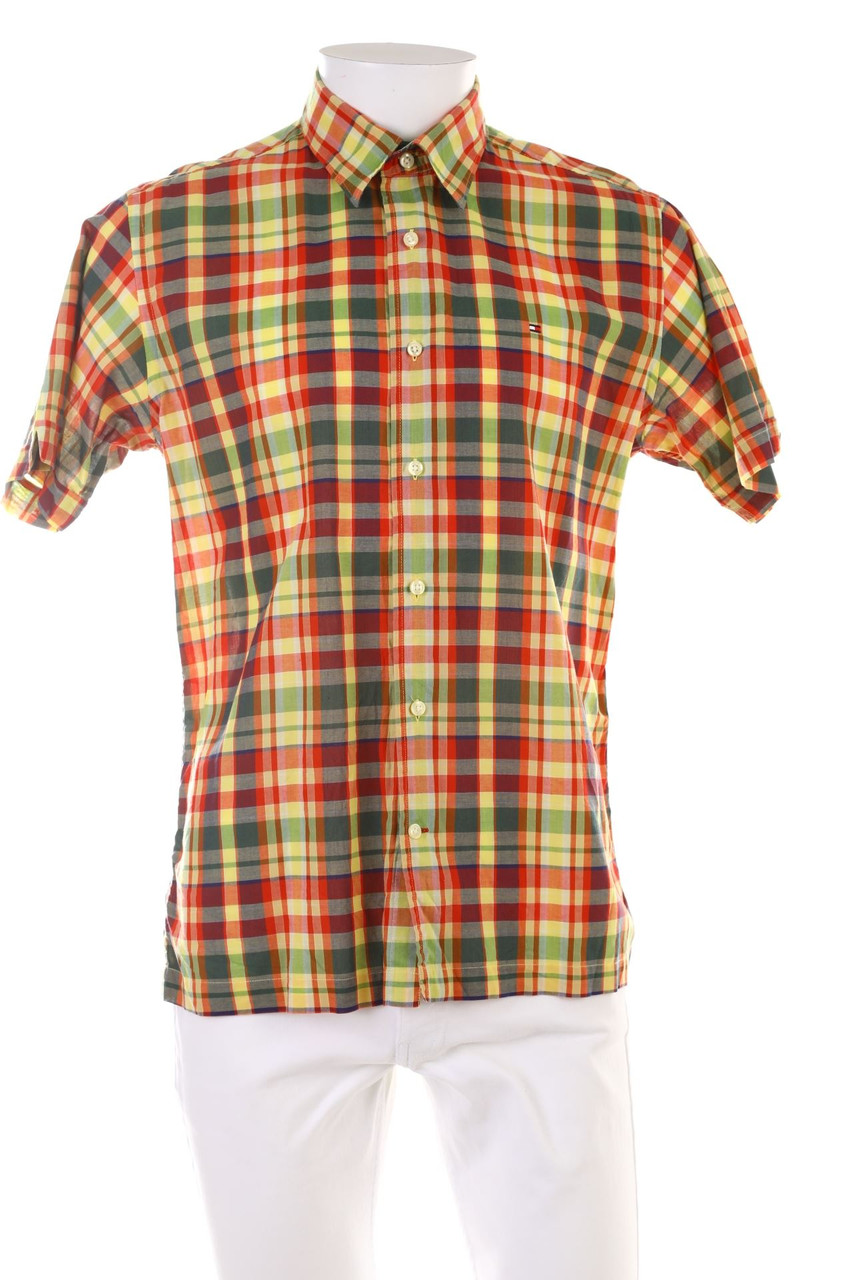 TOMMY HILFIGER - Kurzarm-Hemd mit Karo-Muster - M