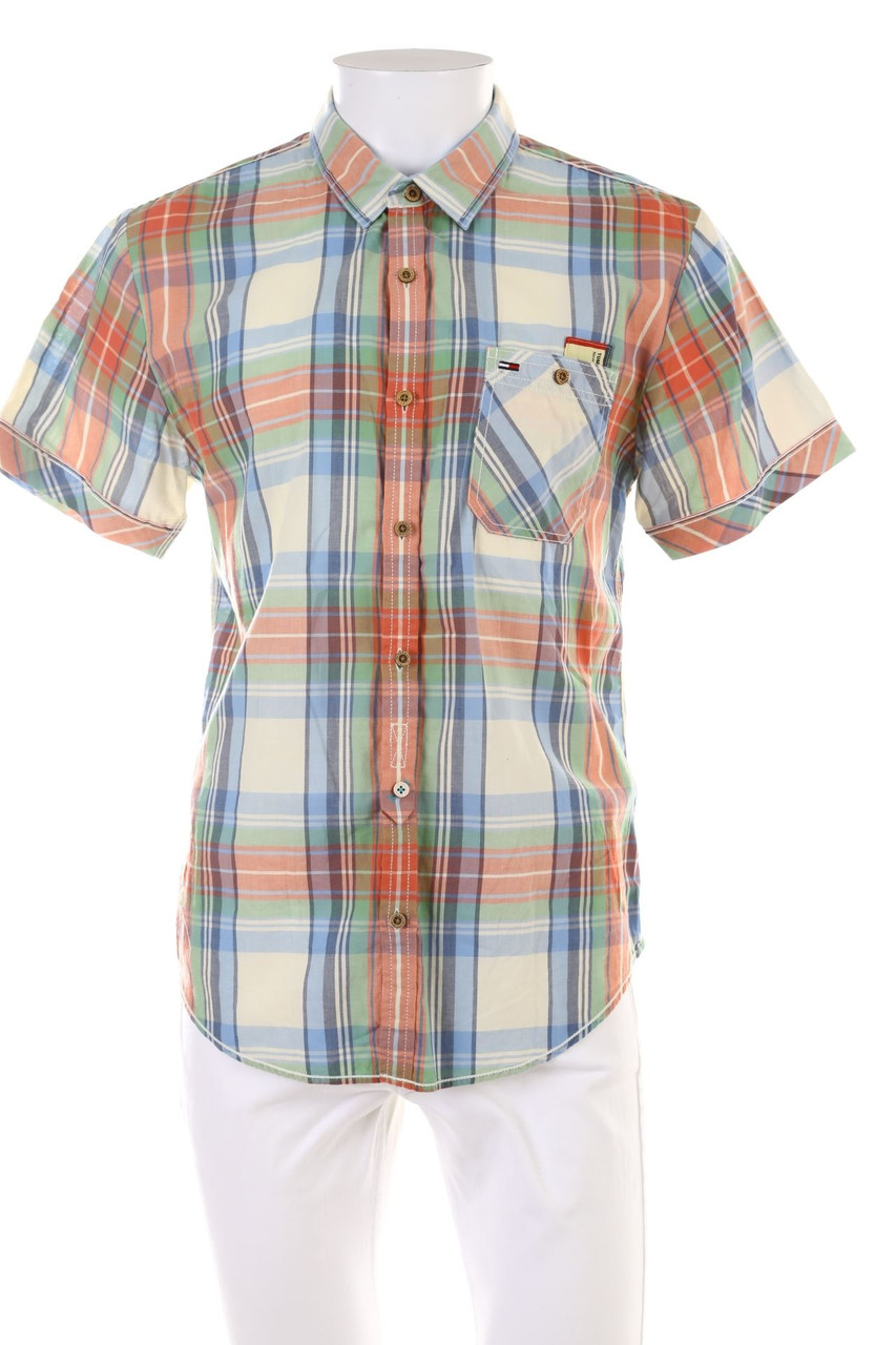 Hilfiger Denim - Kurzarm-Hemd mit Karo-Muster - L