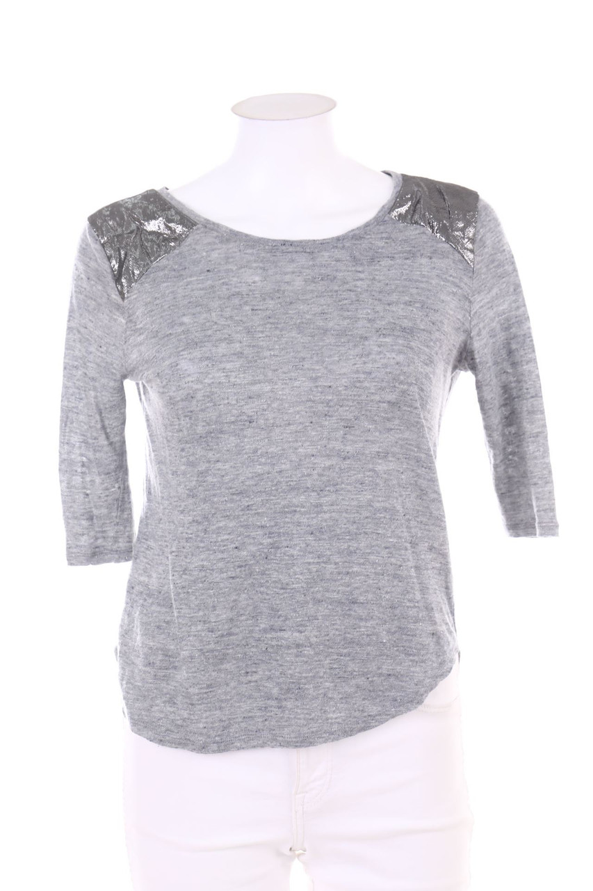 CLAUDIE PIERLOT - Leinen-Shirt mit Metallic-Effekt - XS