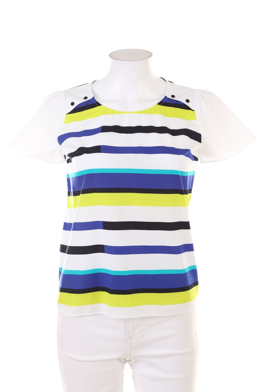 COMPTOIR DES COTONNIERS - Streifen-Kurzarm-Bluse - XS