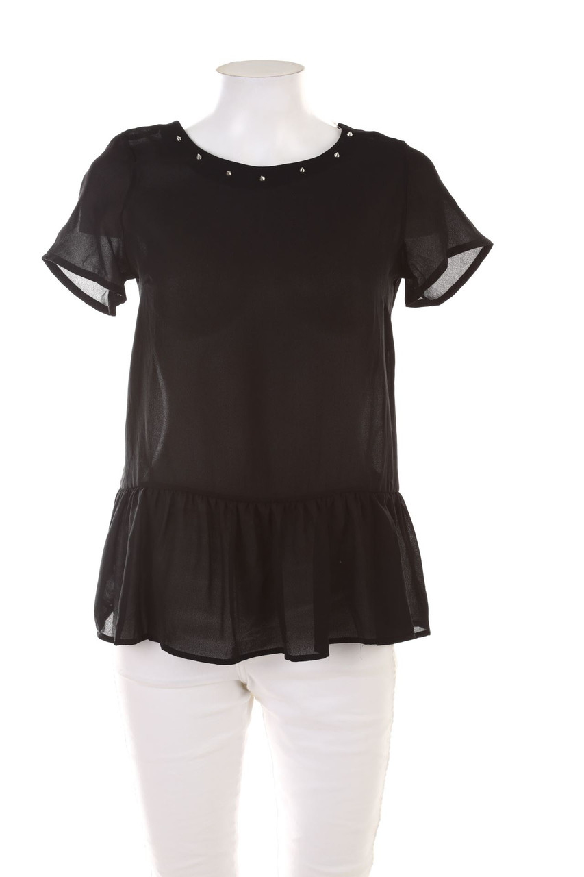 MANGO - Kurzarm-Bluse mit Nieten - XS
