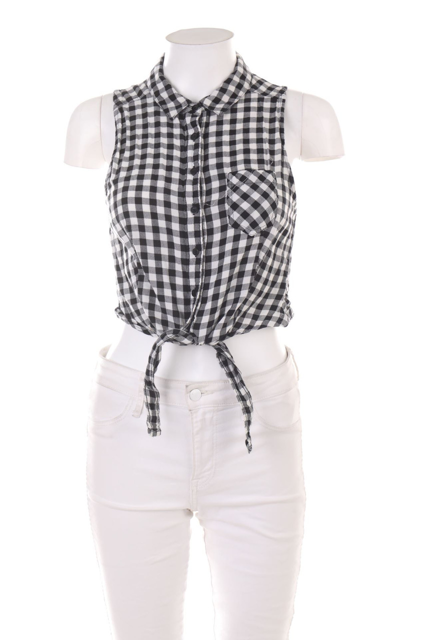 Ohne Label - ärmellose Hemd-Bluse - XS