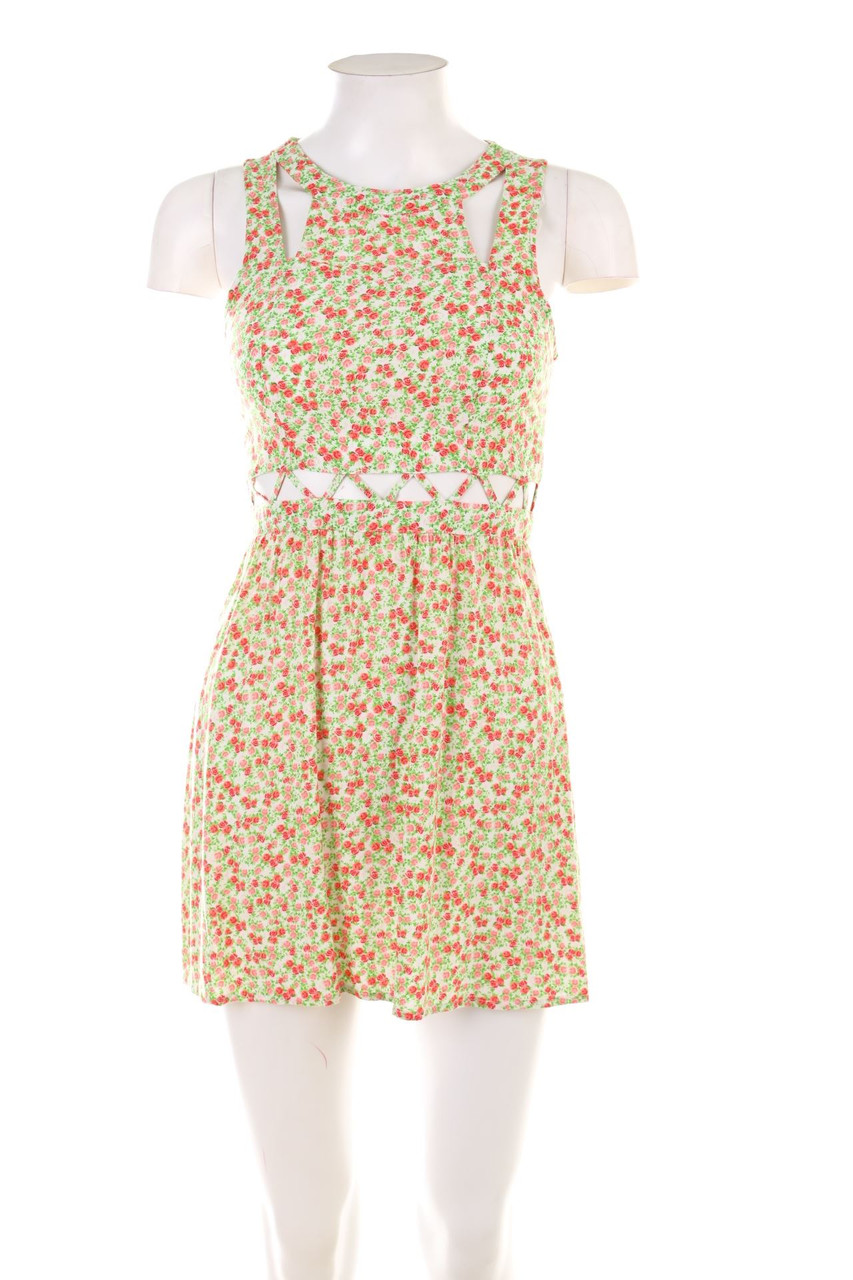 H&M - Minikleid mit Blumen-Print - XS