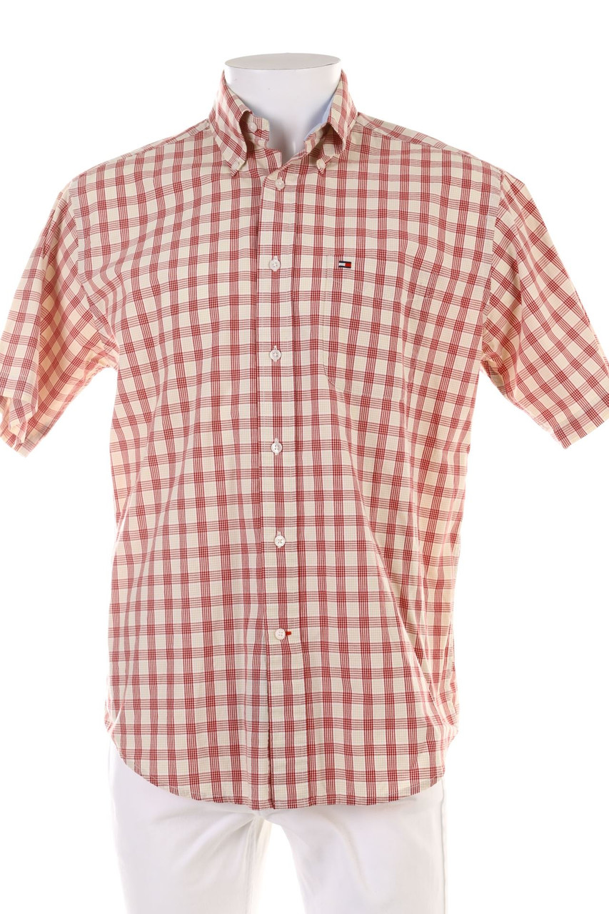 TOMMY HILFIGER - Kurzarm-Hemd mit Karo-Muster - S