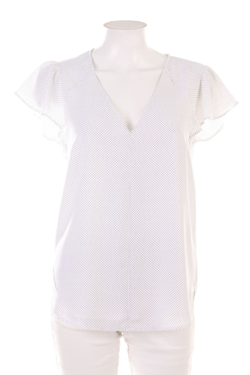 H&M - Kurzarm-Bluse mit Pünktchen - S