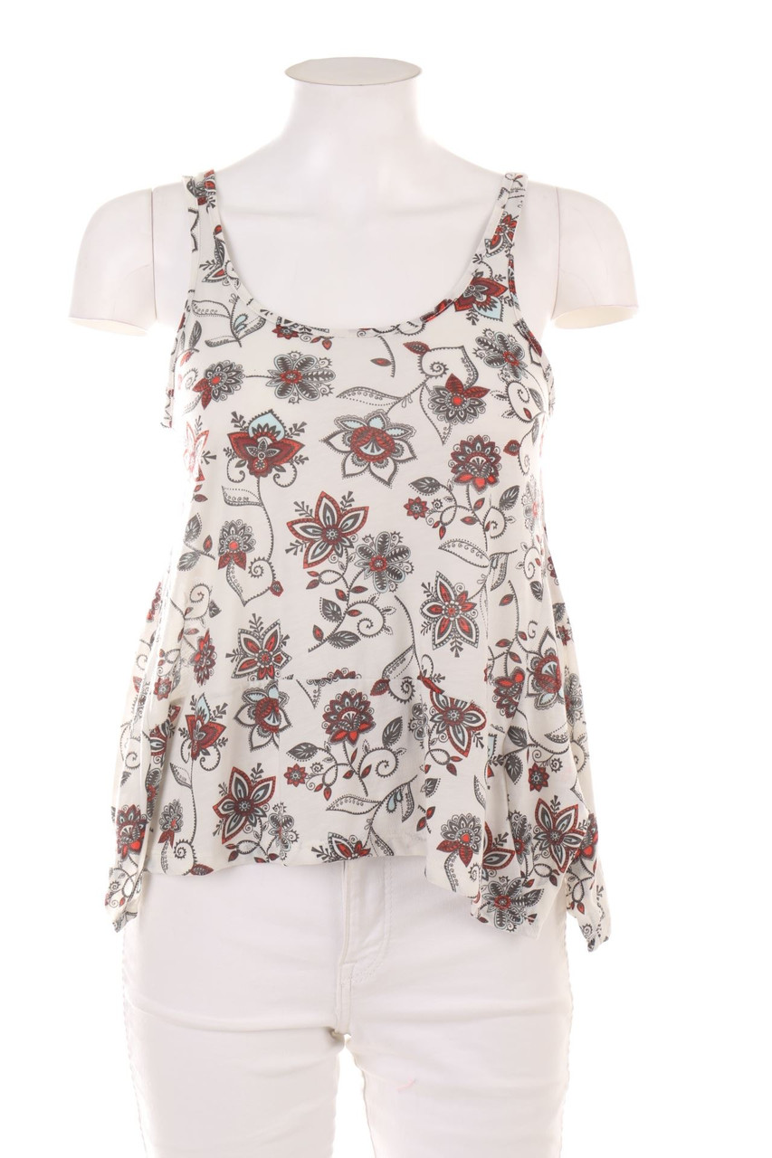 H&M - Top in A-Linie mit Blumen-Print - XS