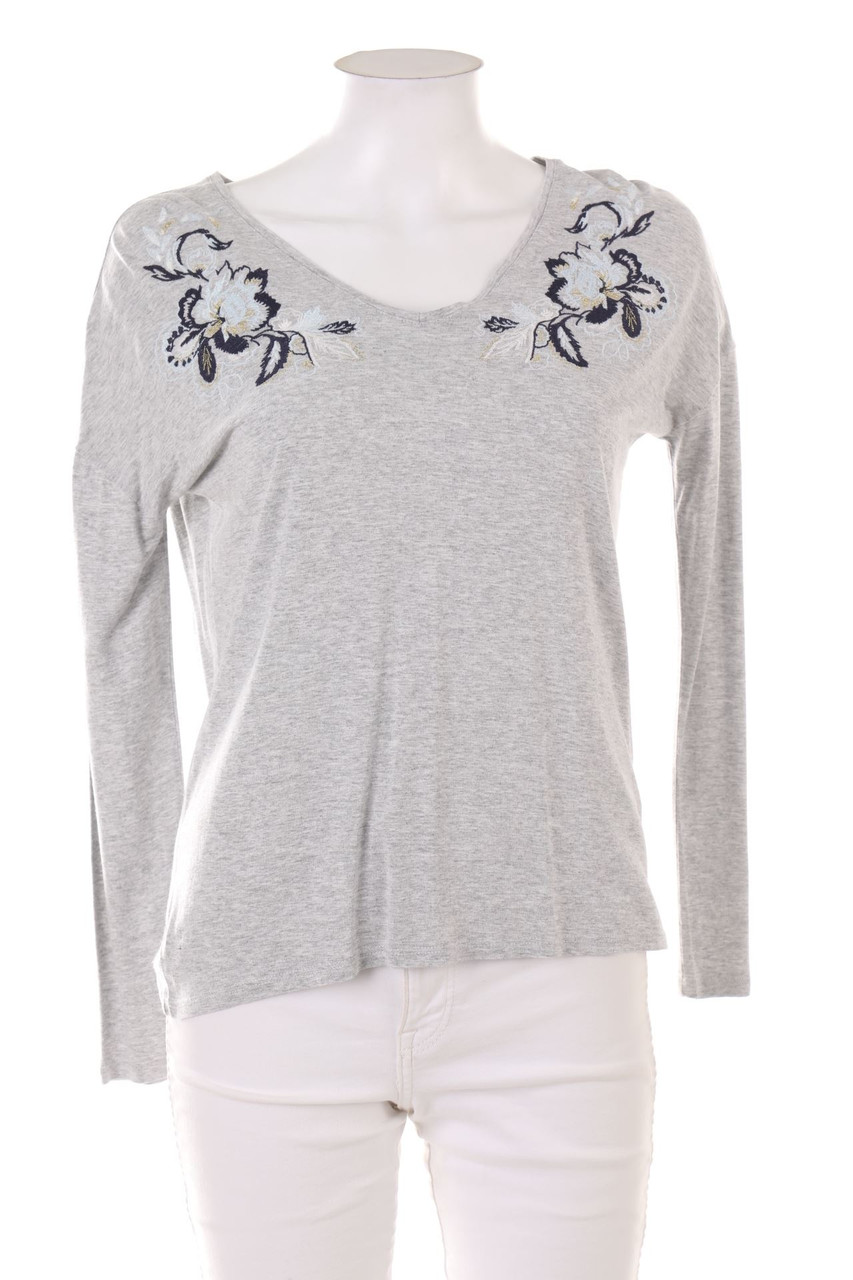 CAROLL - Longsleeve-Shirt mit Stickereien - S