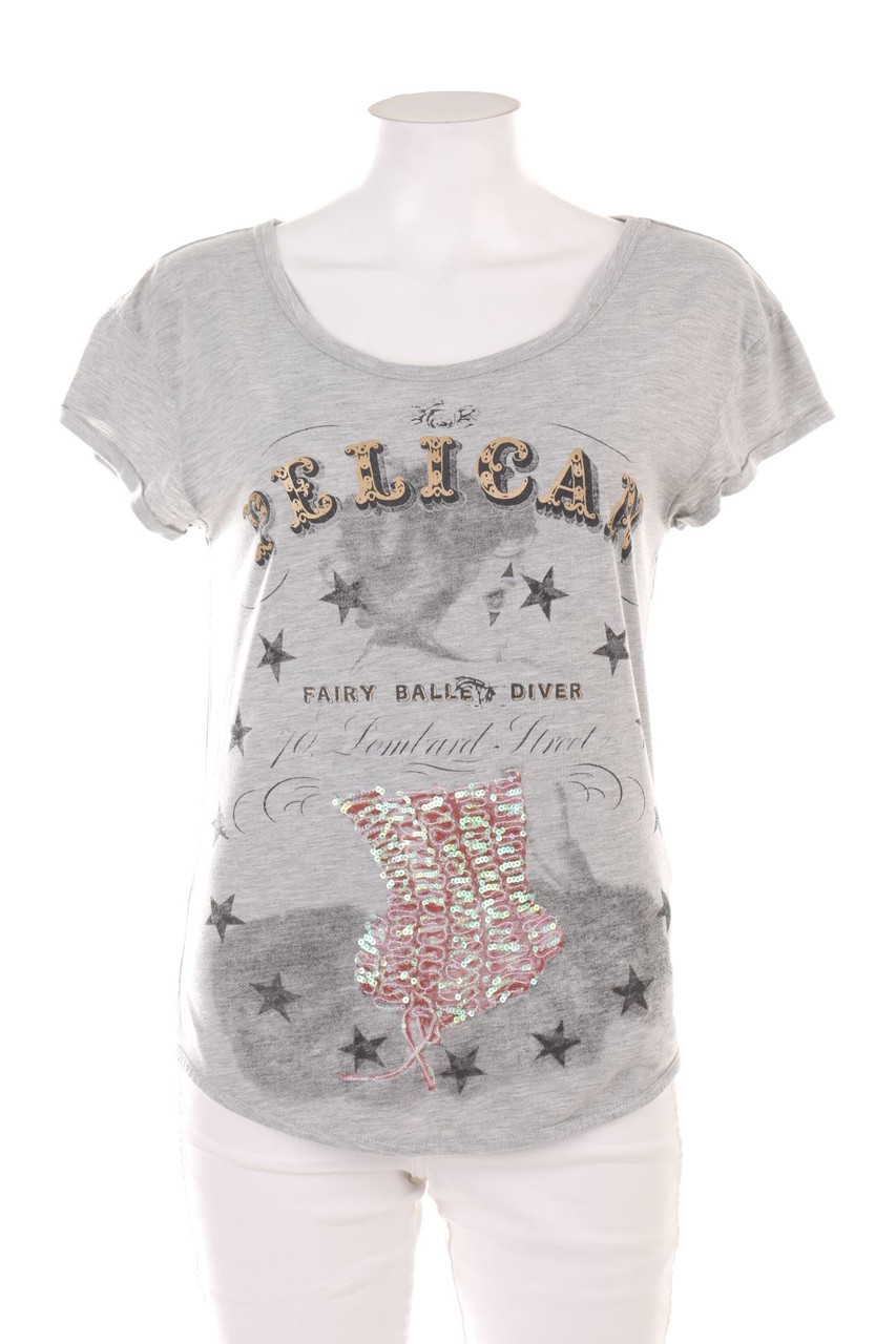 GUESS - Kurzarm-Shirt mit Pailletten - XS