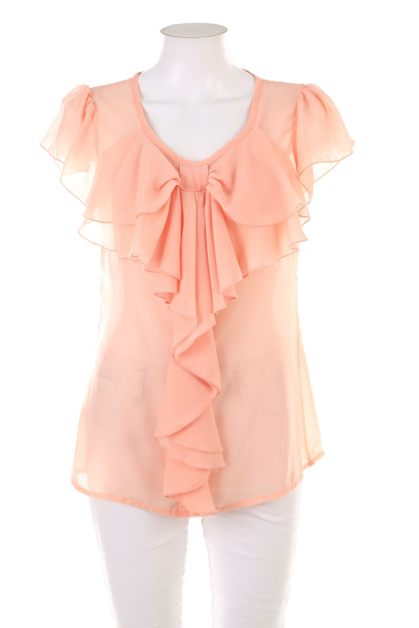 Ohne Label - Kurzarm-Bluse - L