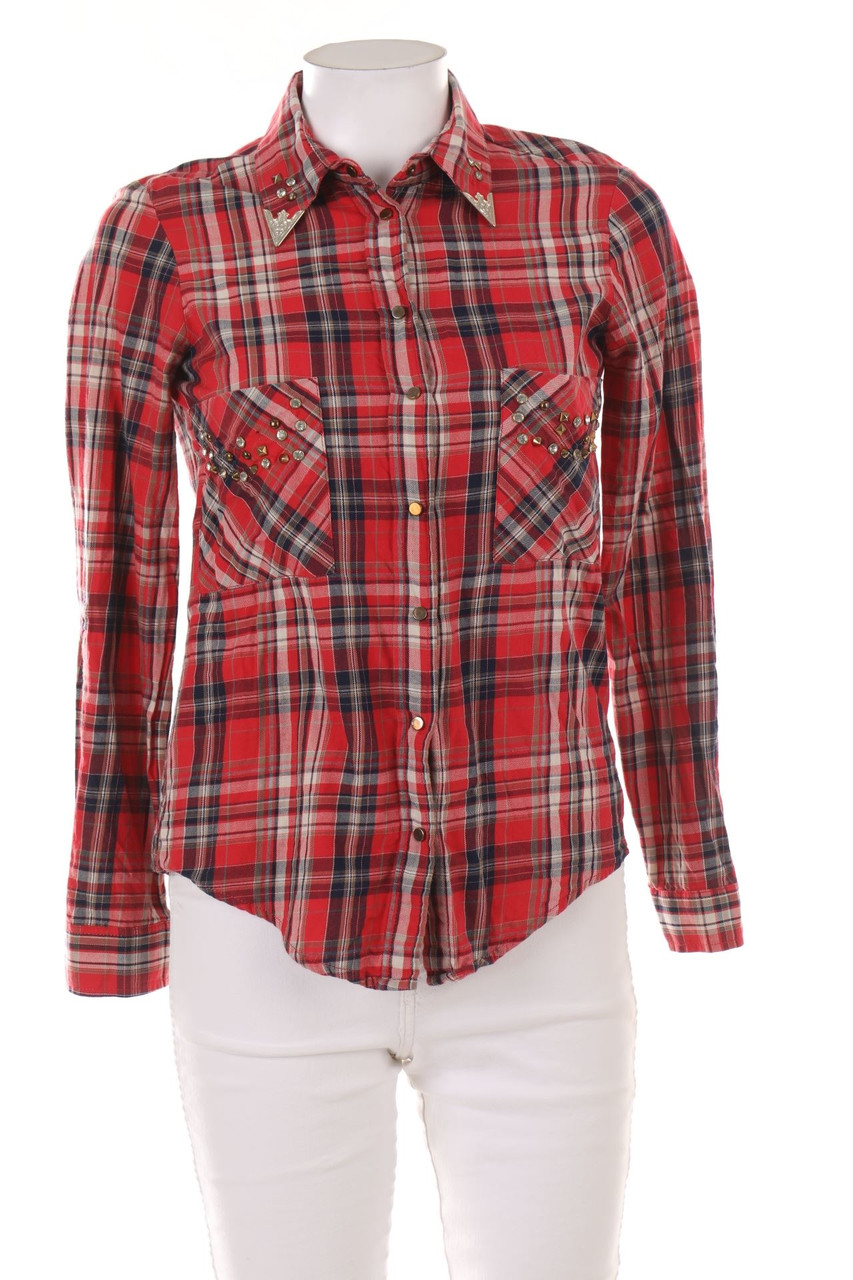 ZARA - Hemd-Bluse mit Karo-Muster - XS