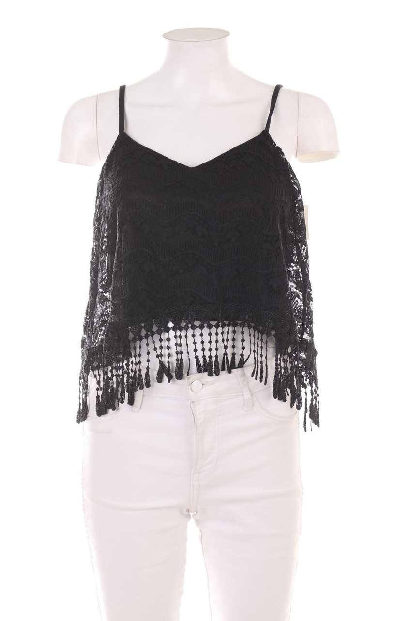 Ohne Label - Spitzen-Crop-Top - S