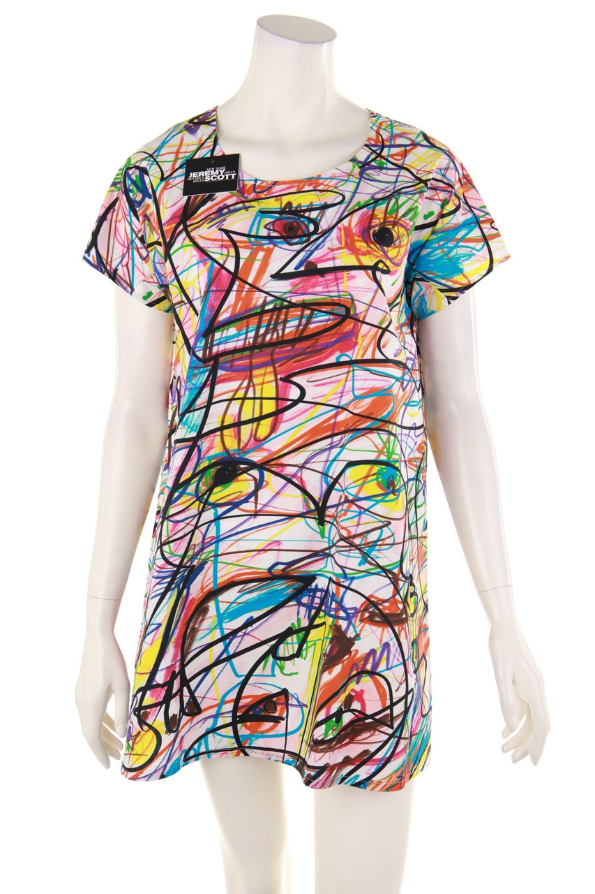 JEREMY SCOTT - Minikleid mit Print - D 36