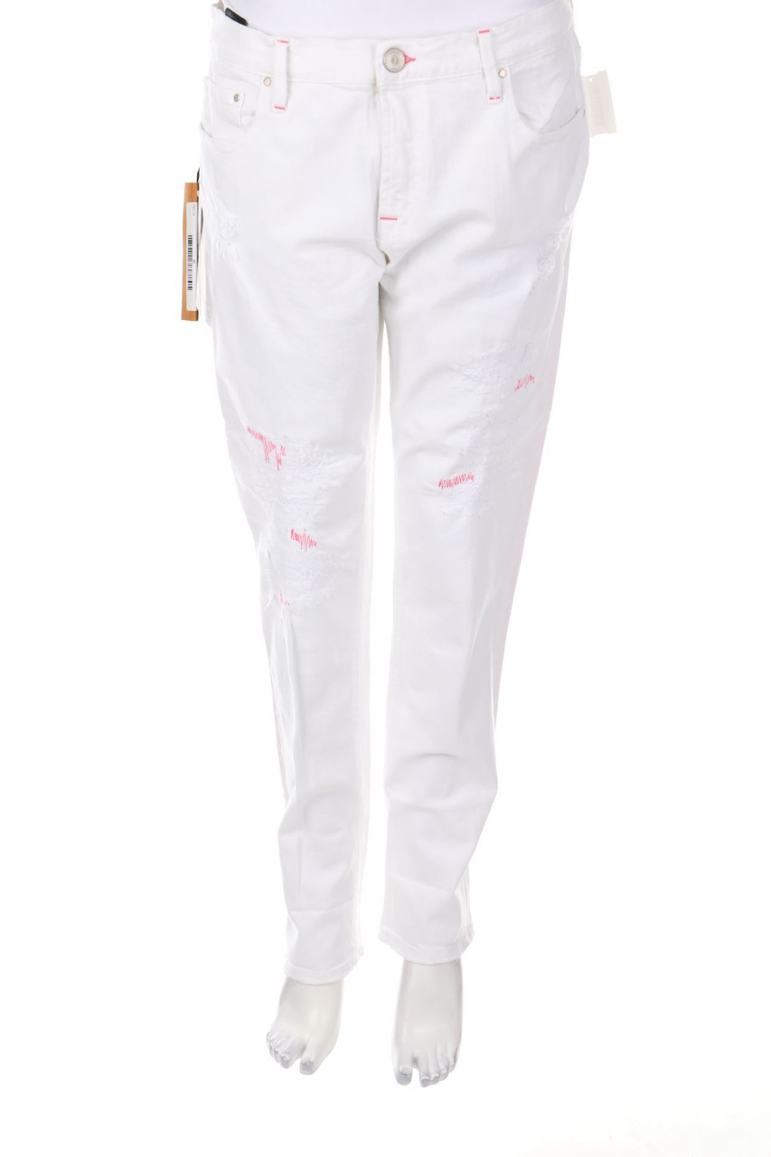 DON´T CRY - Destroyed Straight Cut Jeans mit Steppung - W30