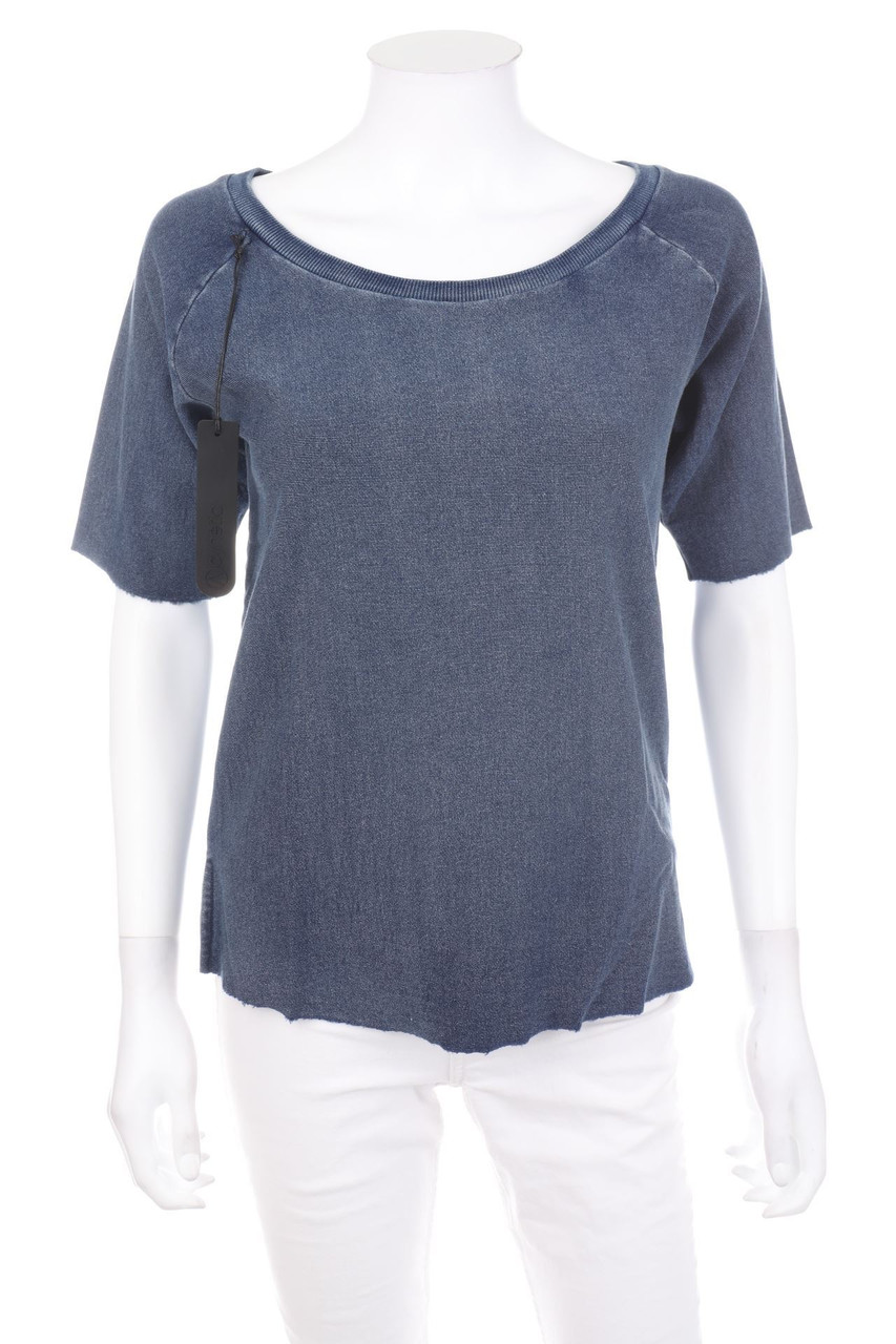 acynetic - Kurzarm-Sweatshirt in Denim-Optik - S