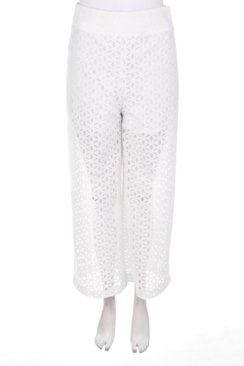 emma brendon - Cropped-Hose aus Spitze im Boho-Stil - S