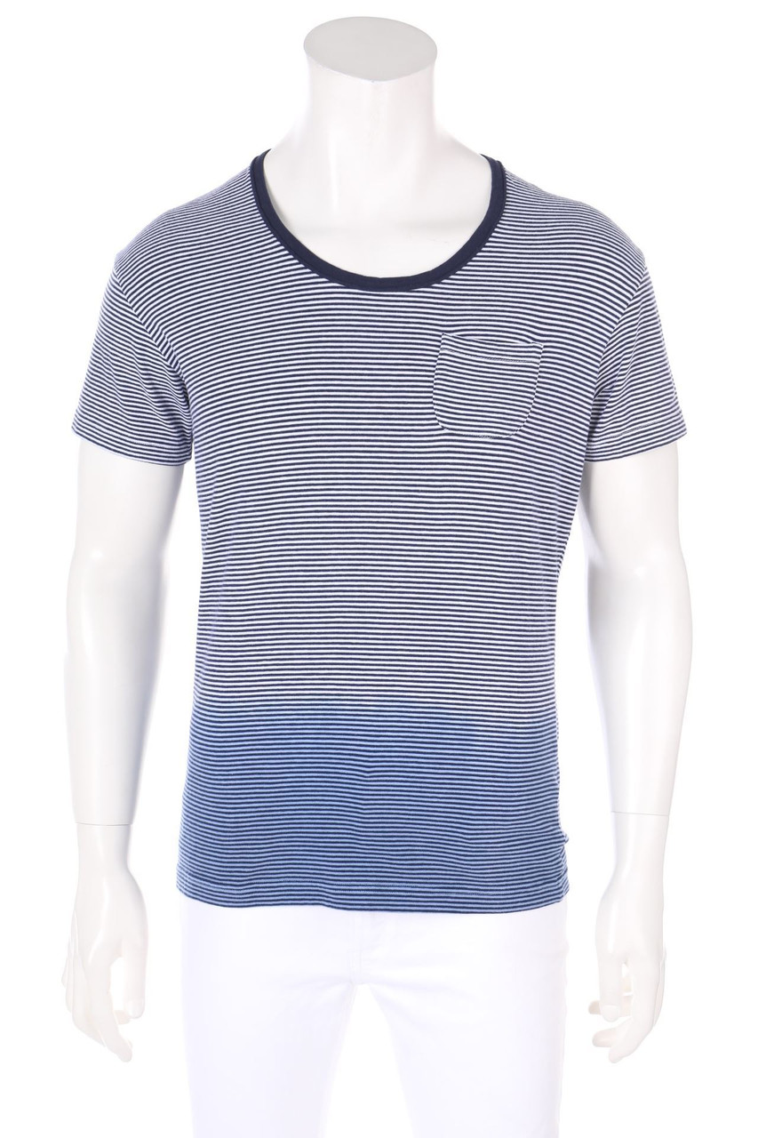 DANIELE ALESSANDRINI - Streifen-T-Shirt mit Dip Dye-Effekt - 50