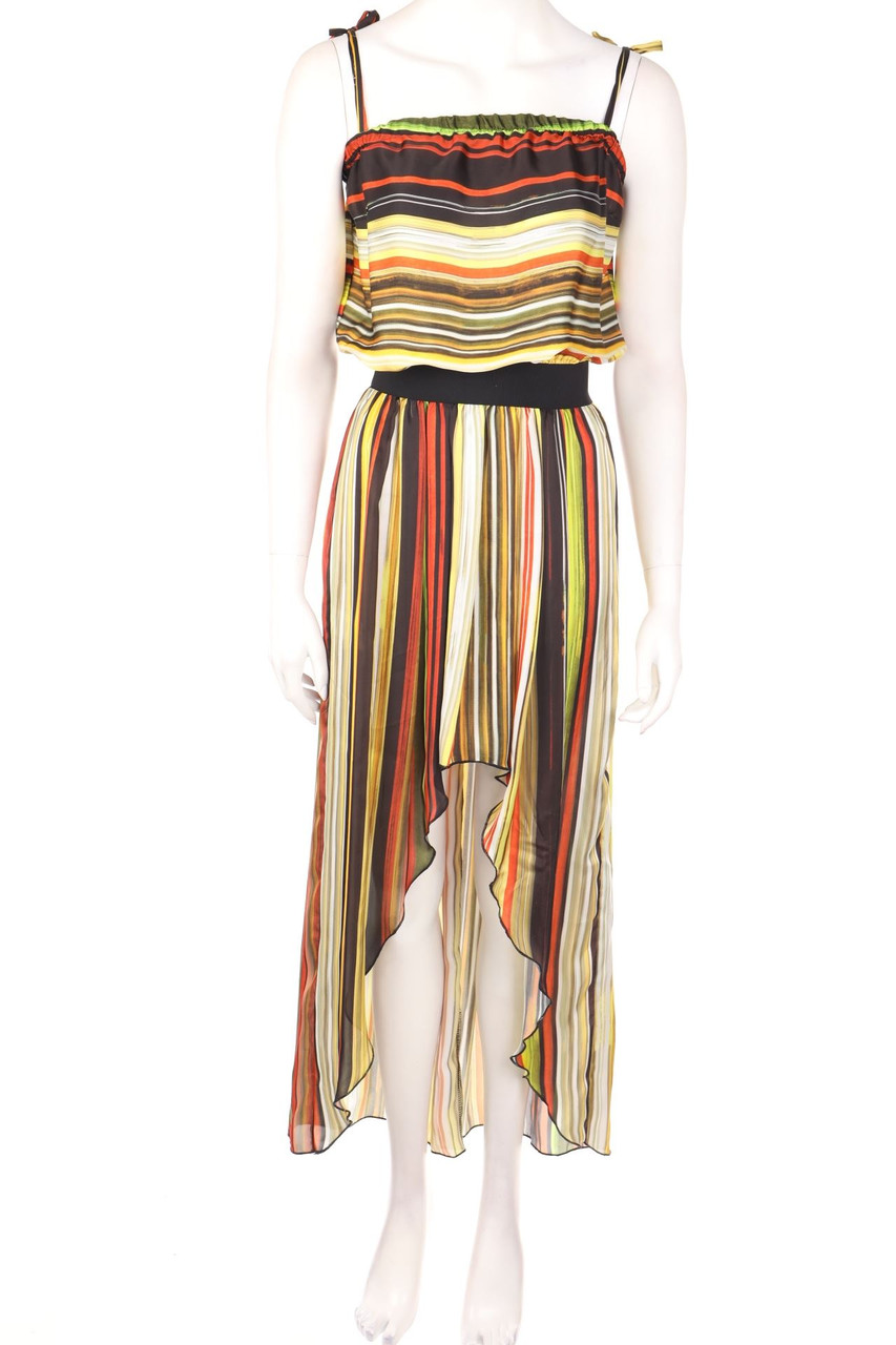 REBEKA ROSS - Vokuhila-Kleid mit Streifen - S