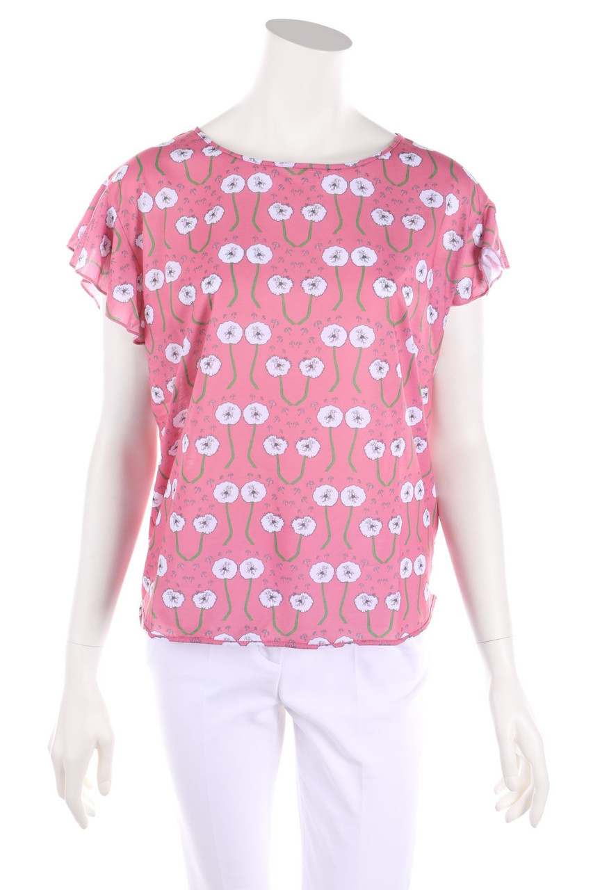 BLUGIRL Folies - Kurzarm-Shirt mit floralem Muster - D 36