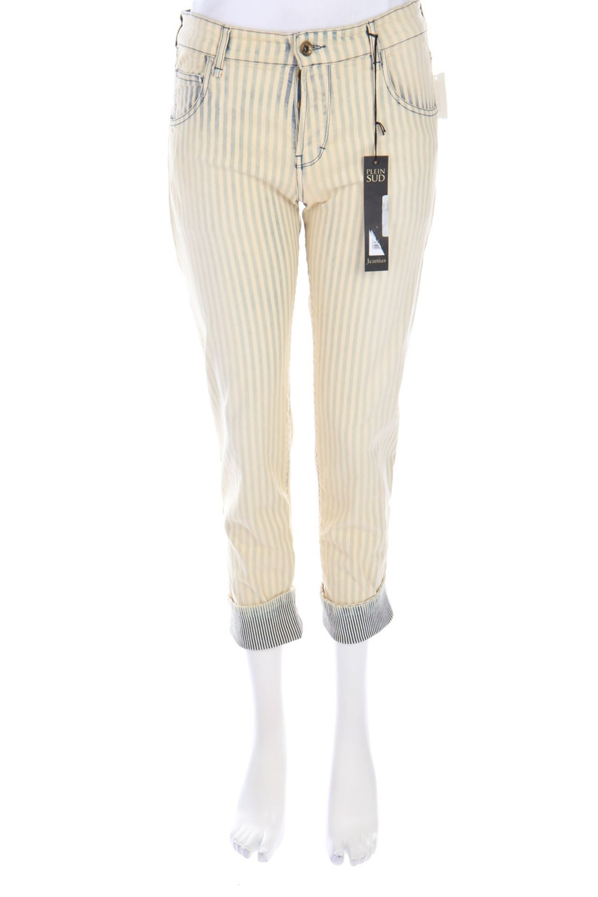 PLEIN SUD - Capri-Hose mit Streifen im Used Look - W27