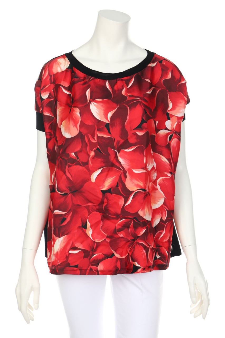 Moncler - Oversize-Kurzarm-Bluse mit Seide - L