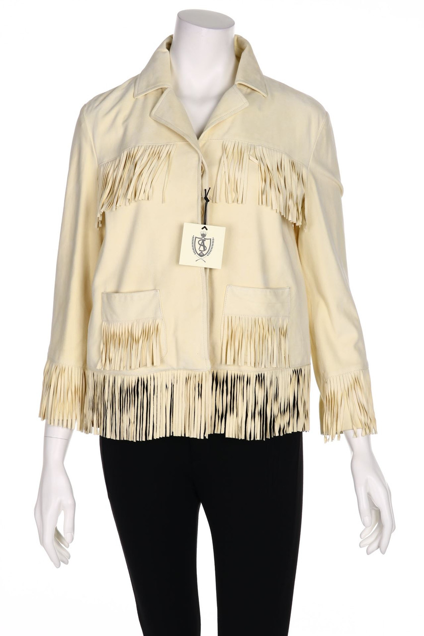 AS65 - Lederjacke mit Fransen - D 38