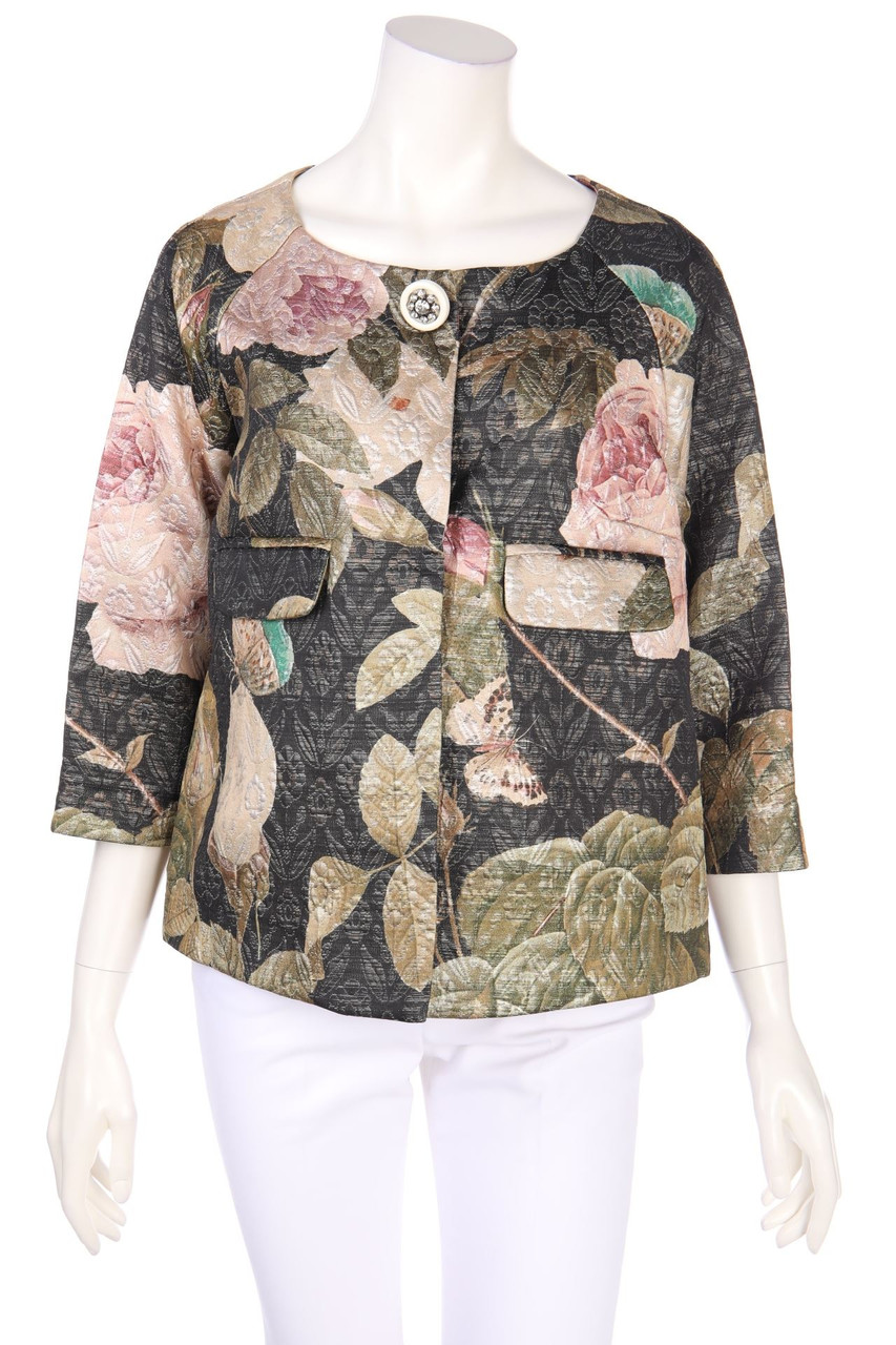 SHIRTAPORTER - Jacke mit floralem Muster - D 38