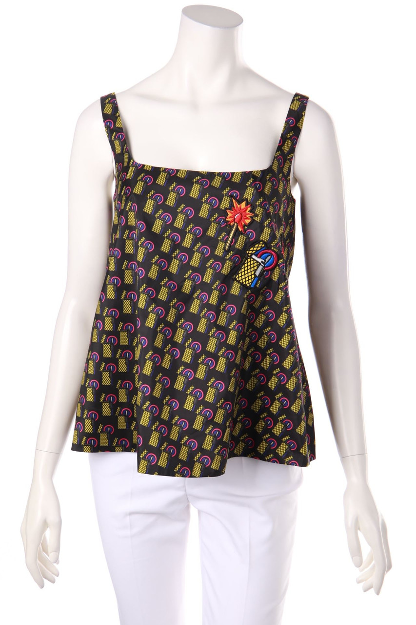 Simona Corsellini - Top mit Print mit Stickereien - D 40