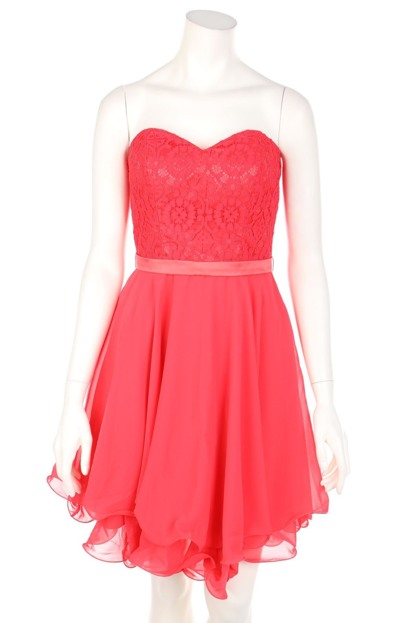 CHANTAL LENOIR - Abendkleid aus Spitze mit Gürtel - D 36