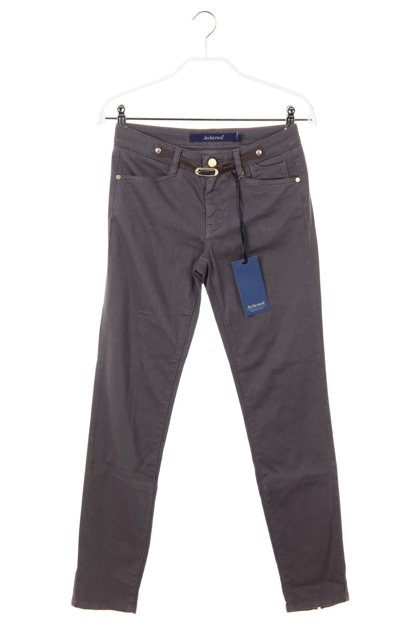 Jeckerson - Skinny-Hose mit Kunstleder-Details - W26