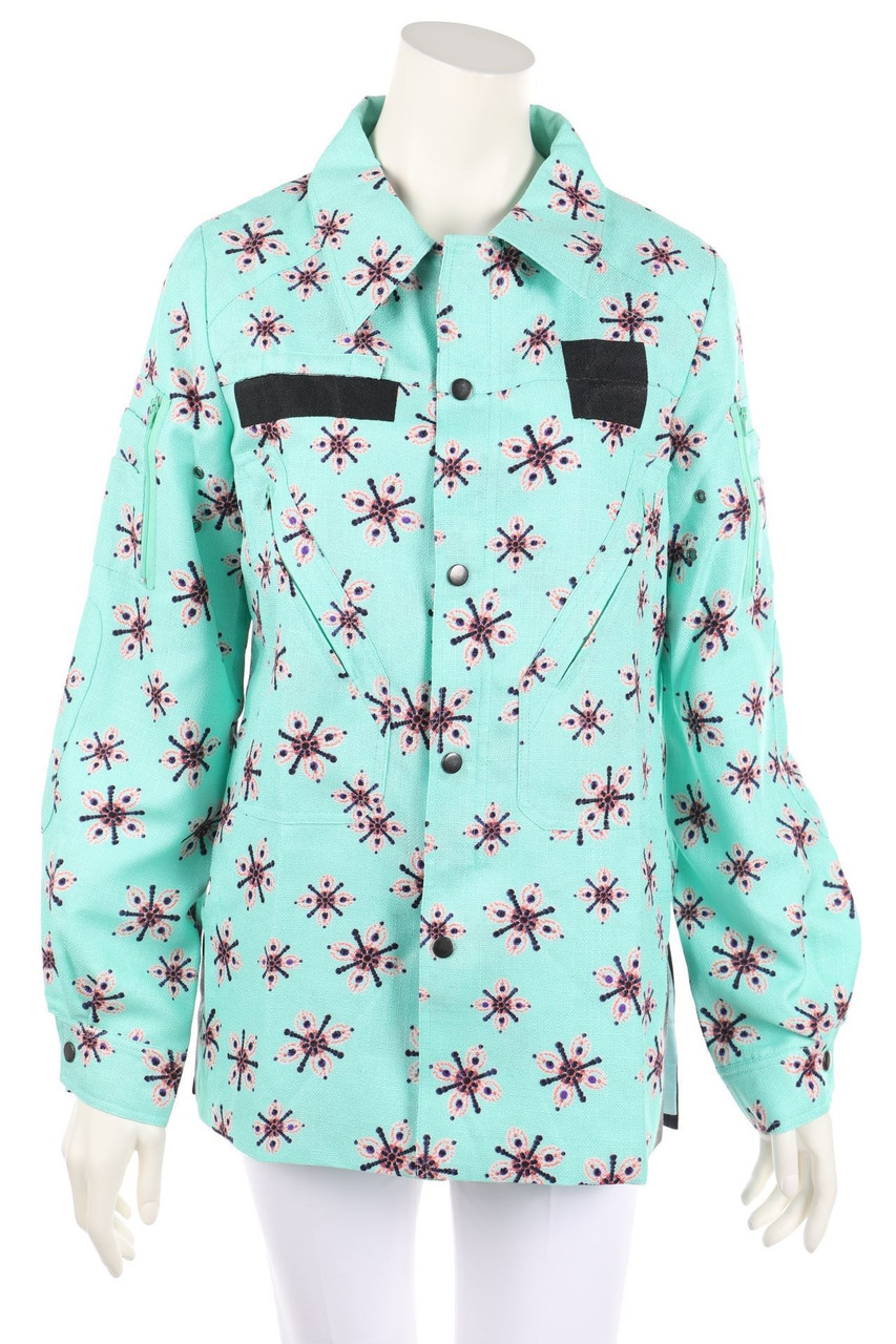 WEILI ZHENG - Print-Hemd-Bluse mit aufgesetzten Taschen - S