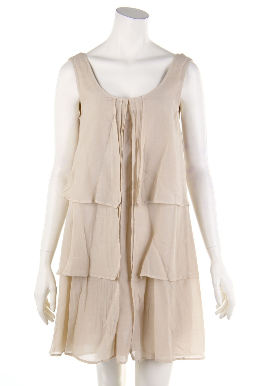 EKLE - Kleid aus Seiden-Mischung mit Applikationen - D 36